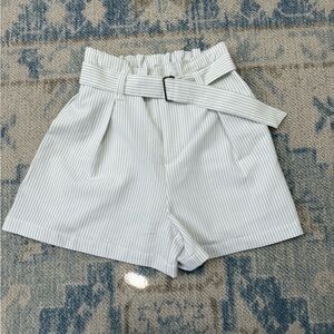 bishop + young High Waist Pinstripe Shorts